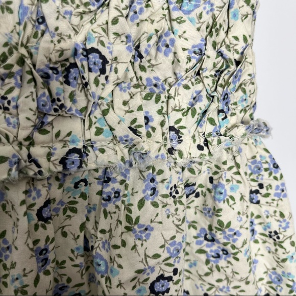 NWT Free People Boho Floral Crossback Button Mini Dress Size Medium - Picture 12 of 16